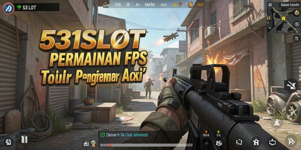 Screenshot gameplay 531SLOT menampilkan aksi tembak-menembak intens.