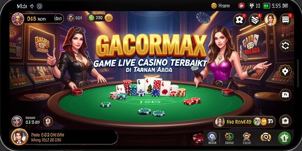 Screenshot menampilkan gameplay mendebarkan dari GACORMAX Live Casino.