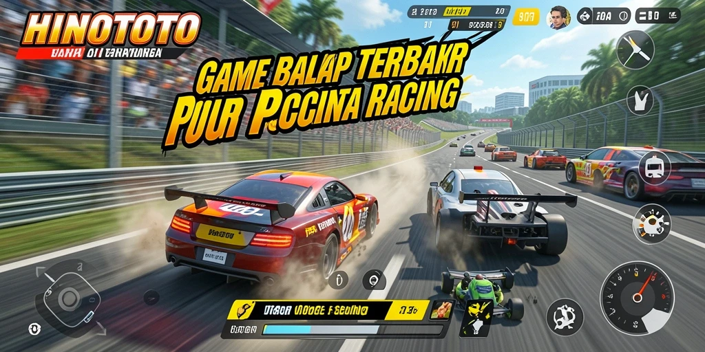 Gameplay seru balapan mobil di HINOTOTO.