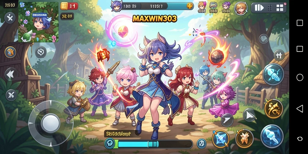 Screenshot gameplay MAXWIN303 dengan karakter Anime yang menarik.