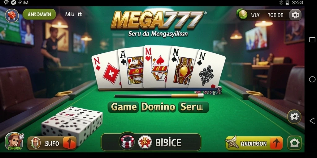 Gameplay seru MEGA777 dalam permainan Domino.