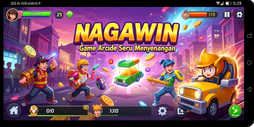Tangkapan layar gameplay seru NAGAWIN di dalam permainan Arcade.
