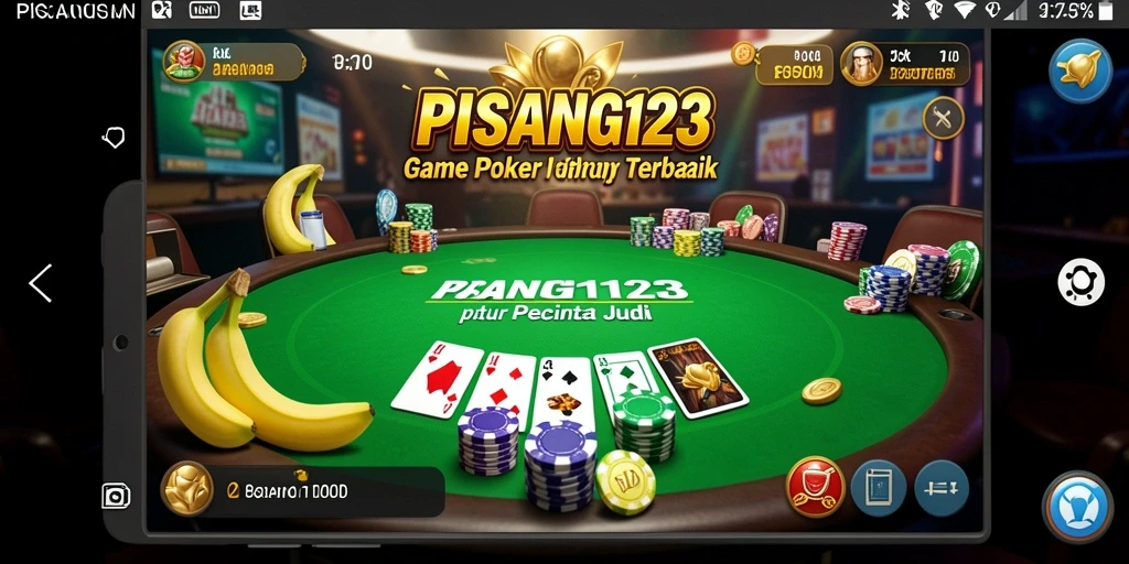 Tampilan gameplay menarik di PISANG123 dengan suasana Poker yang mendebarkan.