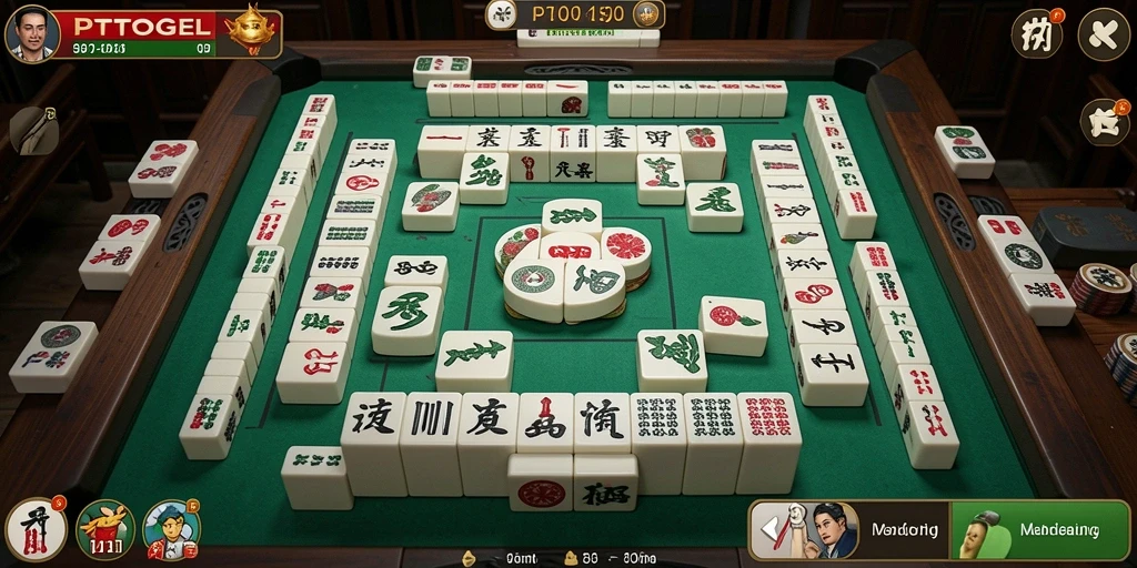Tampilan gameplay PTTOGEL yang seru dan menantang dalam permainan Mahjong.
