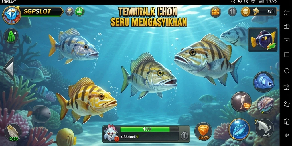 Tampilan gameplay SGPSLOT dengan aksi menembak ikan yang seru.